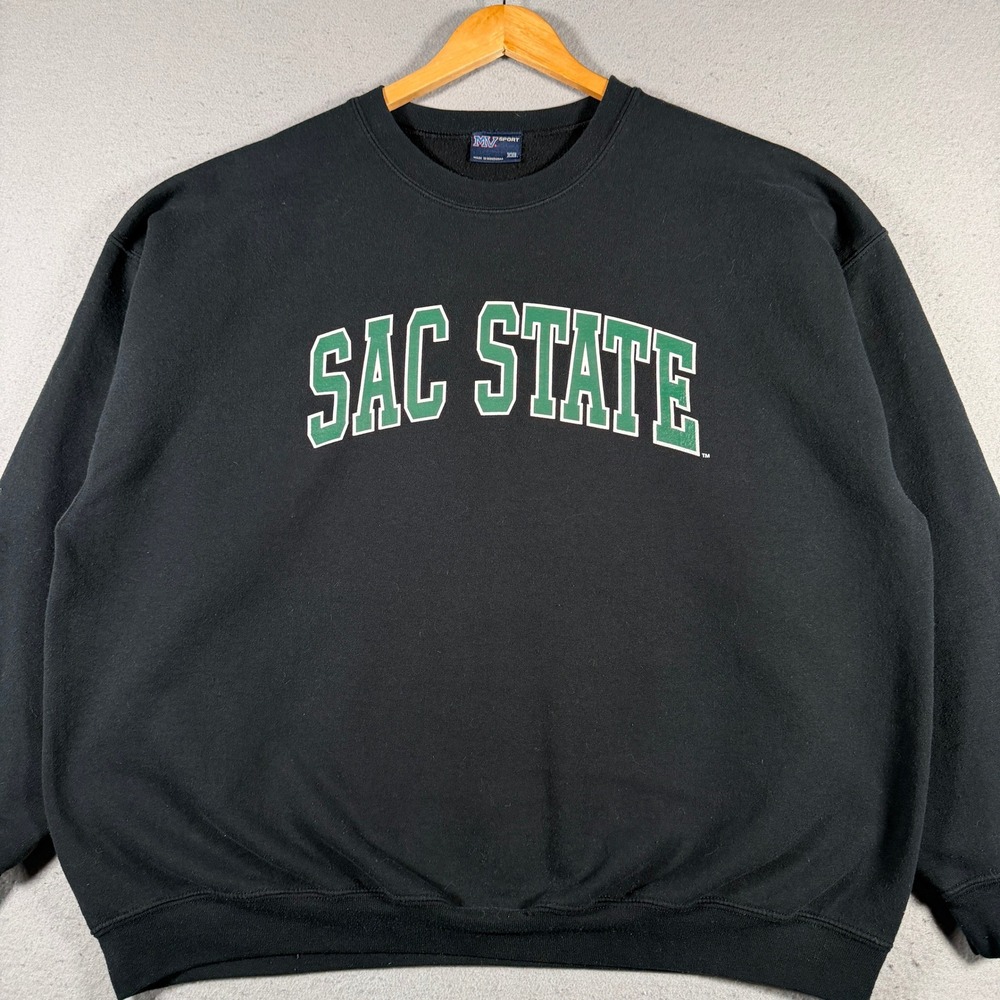 Sacramento State Hornets MV Sport Black‎ Crewneck Sweatshirt XXL Classic College